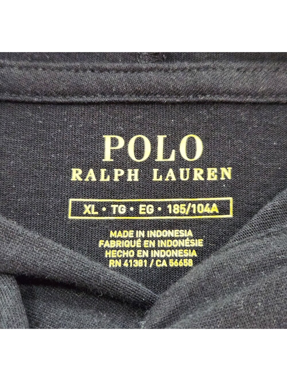 Polo Ralph Lauren Men's Pull over Hoodie T-Shirt Long Sleeve Black Red Pony XL - Picture 8 of 12